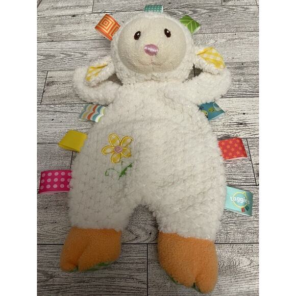 Mary MeyersTaGgies Flat Sheep Lovey Security Blanket - Picture 1 of 4